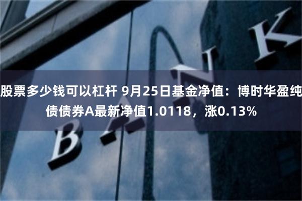 股票多少钱可以杠杆 9月25日基金净值：博时华盈纯债债券A最新净值1.0118，涨0.13%