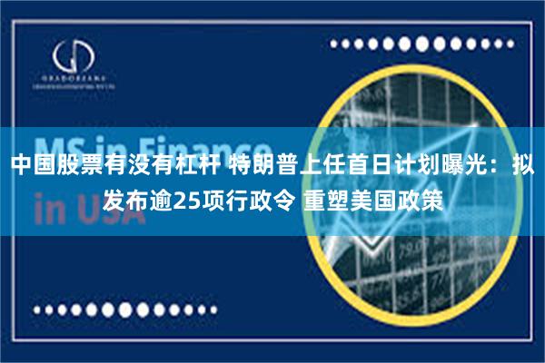 中国股票有没有杠杆 特朗普上任首日计划曝光：拟发布逾25项行政令 重塑美国政策