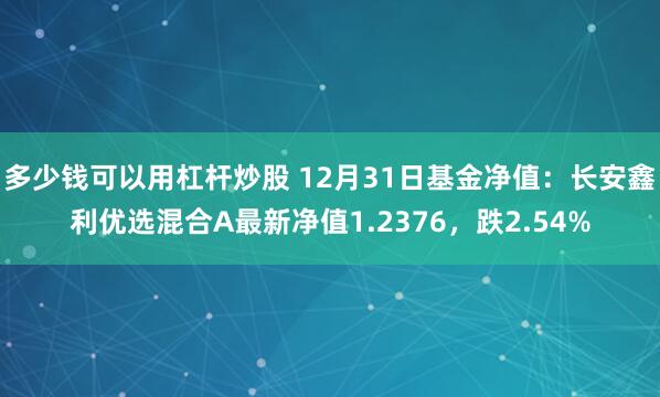 多少钱可以用杠杆炒股 12月31日基金净值：长安鑫利优选混合A最新净值1.2376，跌2.54%